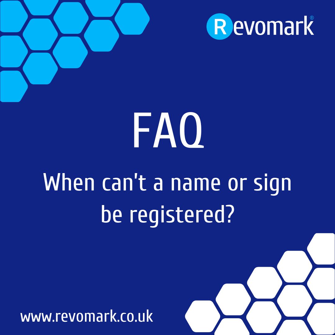 When cant a name or sign be registered